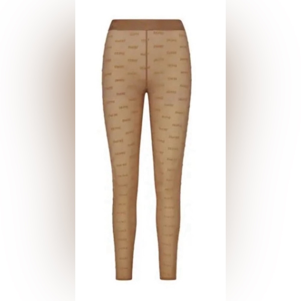 NWT Skims After Hours Sheer Leggings Logo Mesh Tights Ochre 3X